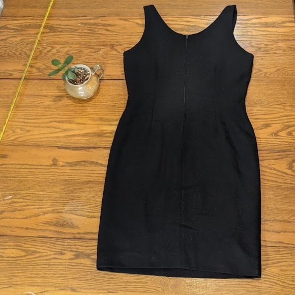 Vintage 100% Wool Little Black Dress, Made in Canada, Local Artist - Picture 4 of 6